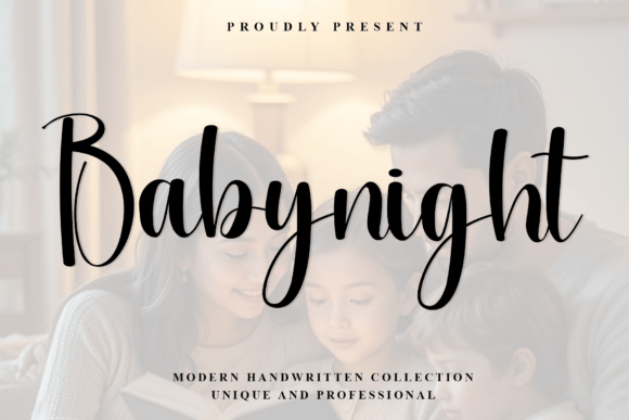 Babynight: A Modern Handwritten Script Font for Sophisticated Design