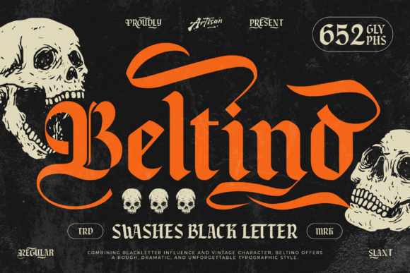 Beltino Font: Gothic Edge with Vintage Soul