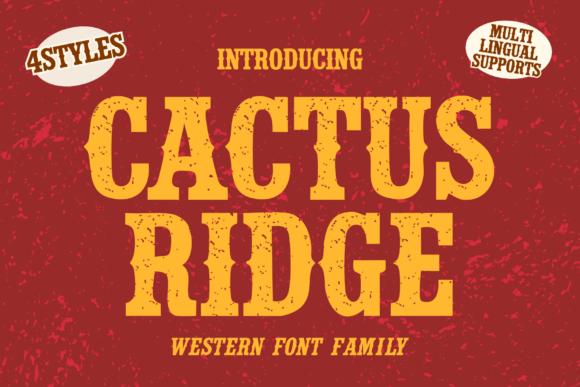 Cactus Ridge: A Playful and Authentic Western Font for Creative Projects