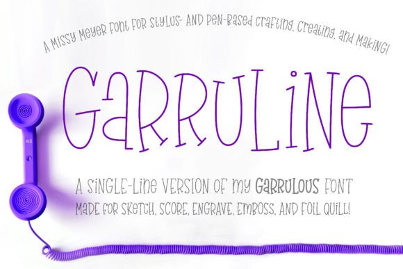 Garruline Single Line: A Handwritten Font for Creative Expression