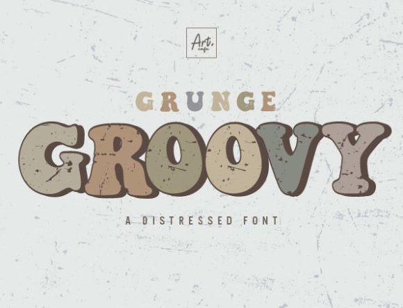 Grunge Groovy: A Vintage-Inspired Font That Revives Retro Style in Modern Design