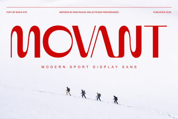 Movant: A Modern Sport Display Font for Bold and Dynamic Typography