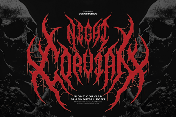 Step Into the Abyss with Night Corvian: A Font That Embodies Black Metal's Darkest Essence