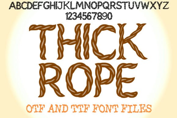 Thick Rope Font: A Bold Choice for Thematic Designs