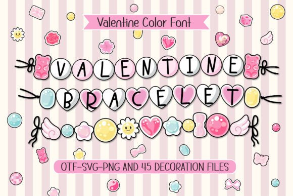 Valentine Bracelet Font for Creative Projects